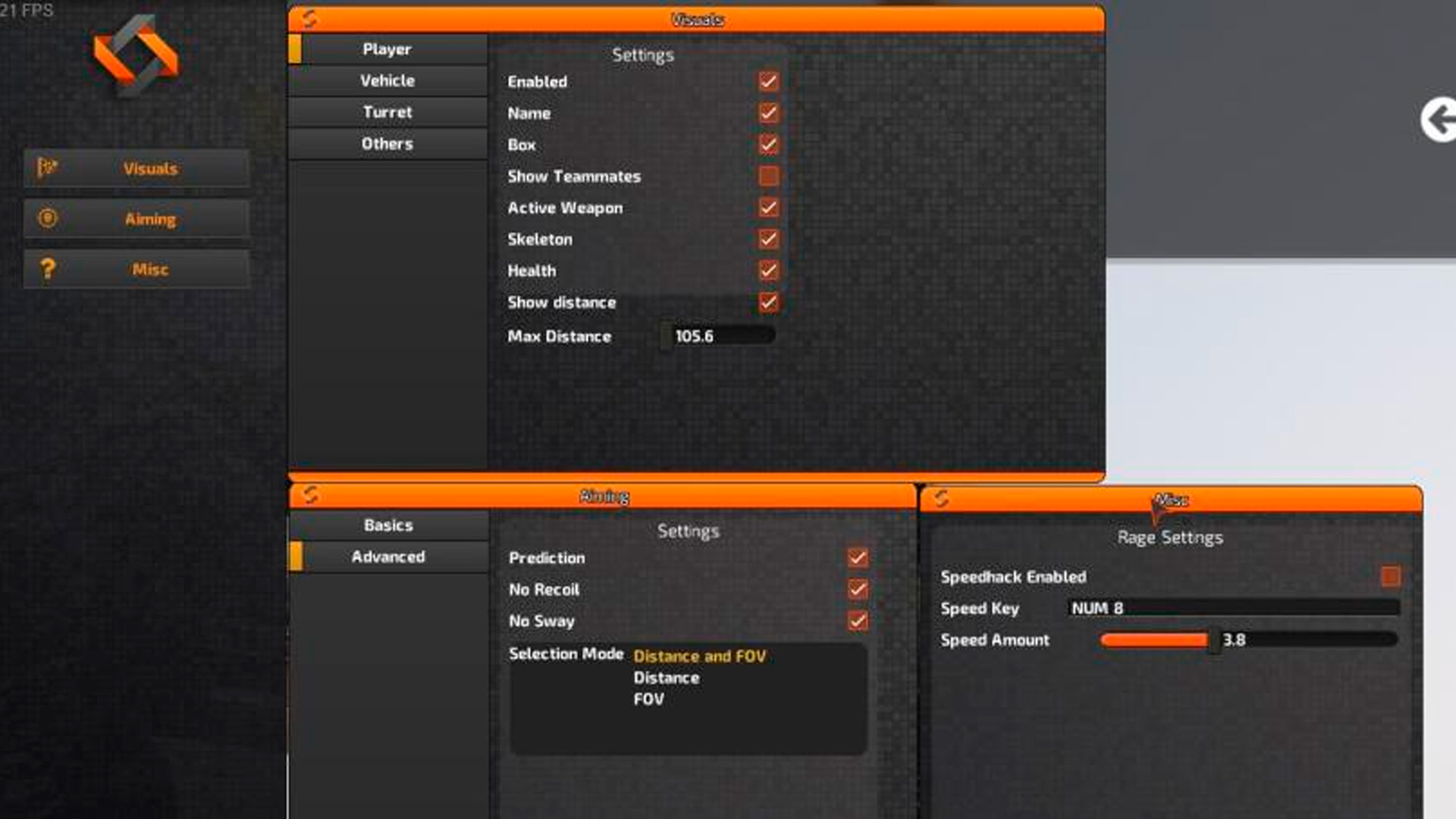 Menu preview